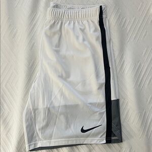 Nike White and Black Sports Shorts